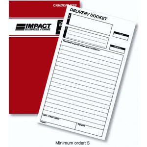 Delivery Docket Book in Duplicate 203mm x 127mm SB324