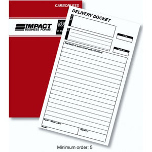 Delivery Docket Book in Triplicate 203mm x 127mm SB324