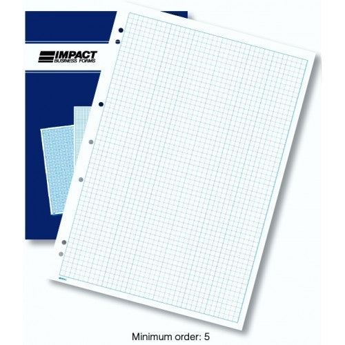 A4 5mm Graph Pad 7 Holes Punched
