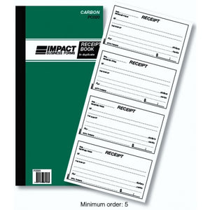 Pen Carbon Receipt Book 4 Up in Duplicate PC020