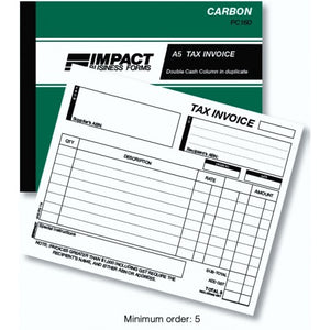 Pen Carbon Tax Invoice Book Double Money Column in Duplicate PC160