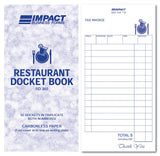 Triplicate Restaurant Docket Book