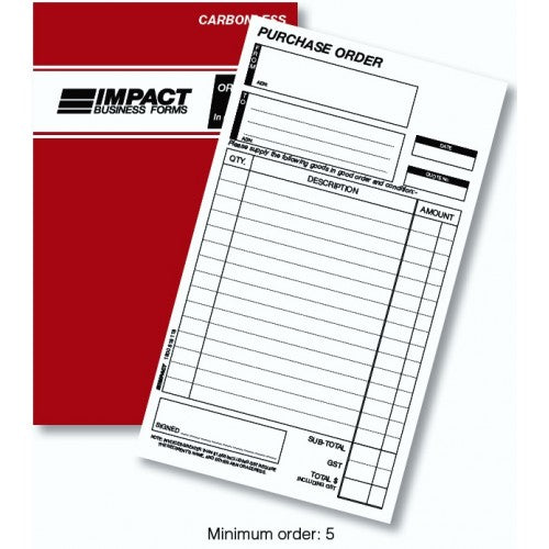 Purchase Order Book in Triplicate 203mm x 127mm SB320A
