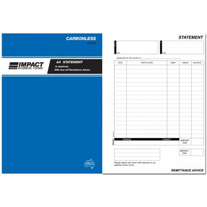 Statement Book in Duplicate with Remittance Impact CS640